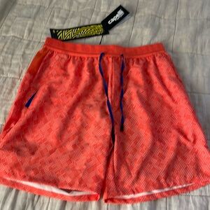 MTV Men's Standard Running Shorts Athletic Tech Gym Training Zipper Pockets S